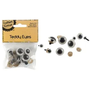 10 Pack Teddy Eyes Screw
