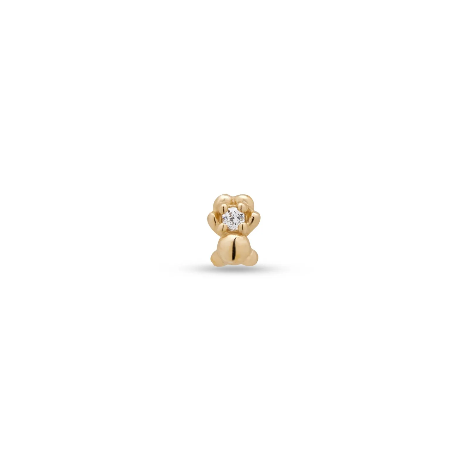 14kt Gold Threadless - Teddy With Jewel