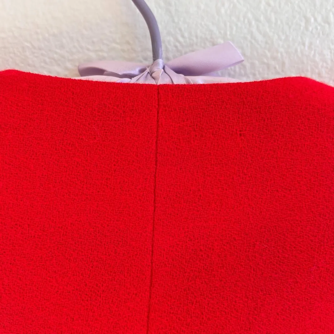 1980s Neiman Marcus Bright Red Buttoned Jacket (M/L)