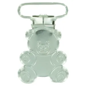 1" (25mm) Teddy Bear Shaped Metal Clips (B45 - Silver)