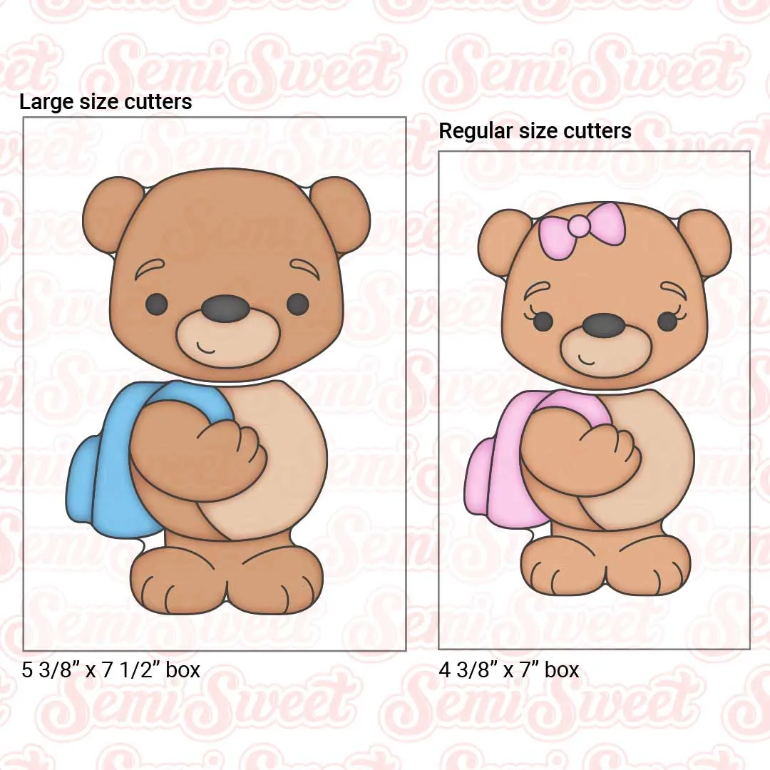 2-Piece Teddy Backpack Cookie Cutter Set