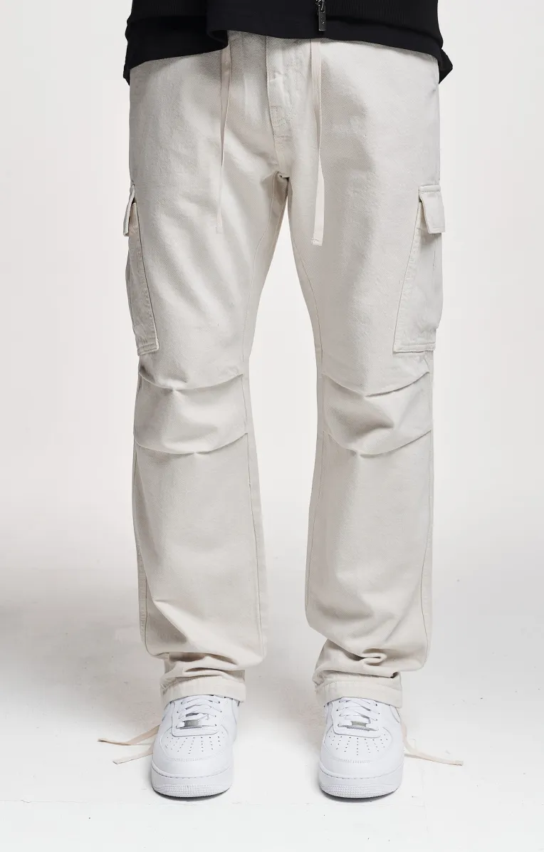 2Y STUDIOS Lunas 2-Pocket Cargo Pants Beige