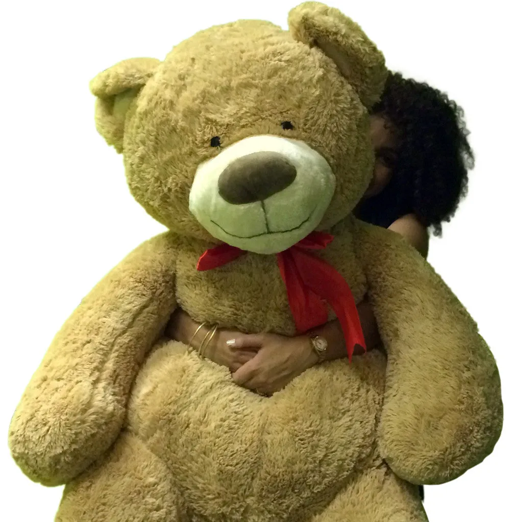 5 Foot Giant Teddy Bear Huge Soft Tan with Bigfoot Paws Giant Stuffed