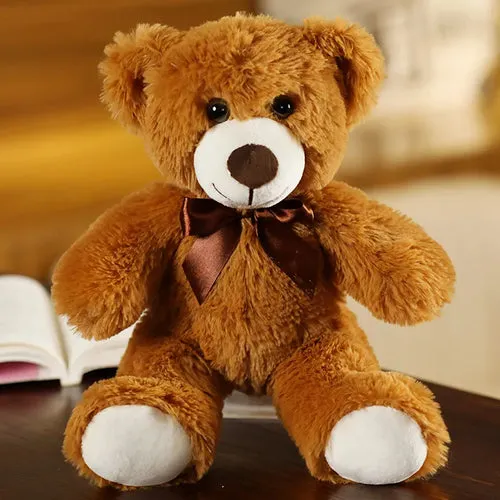 Adorable 35cm Bow Tie Teddy Bear Plush Toy in 7 Vibrant Colors
