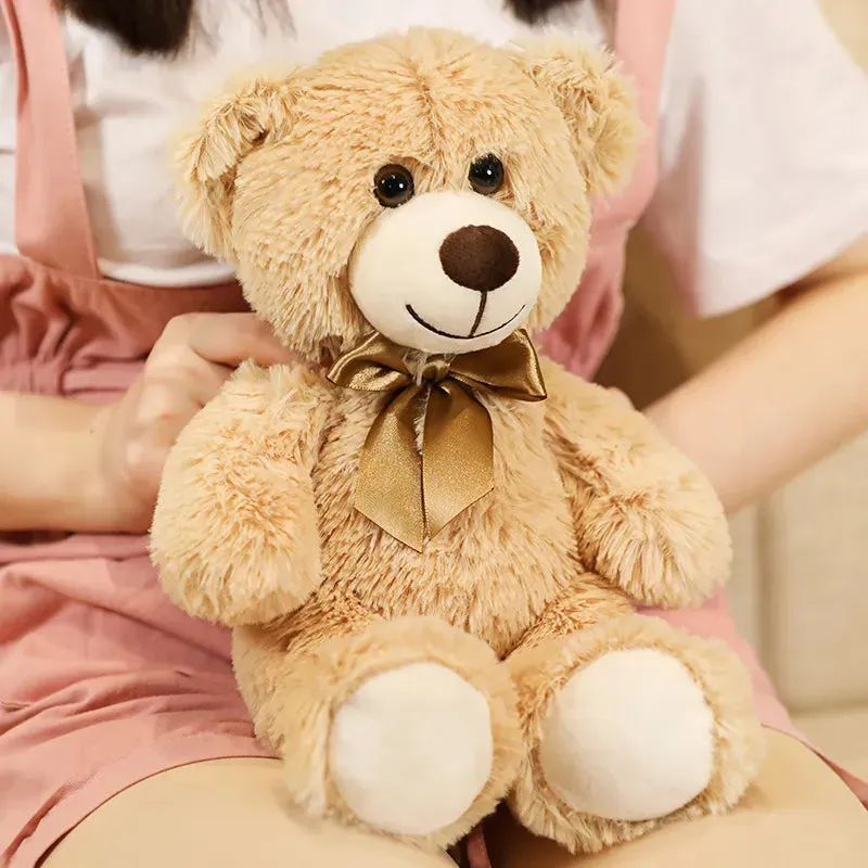 Adorable 35cm Bow Tie Teddy Bear Plush Toy in 7 Vibrant Colors