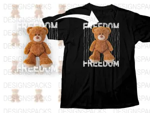 Adorable Plush Teddy Bear Graphic Printed Png Digital Download