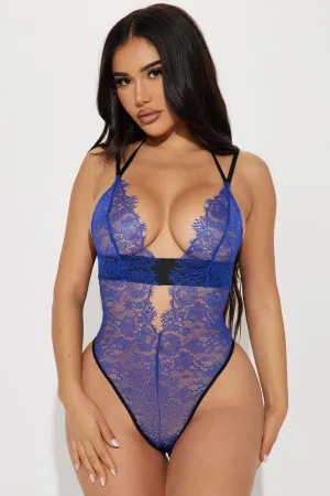 All Over You Lace Teddy - Royal
