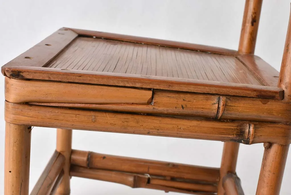 Antique French Children's chair - bamboo
