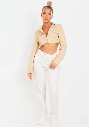 Ashlyn Stone Cropped Cargo Blazer Jacket