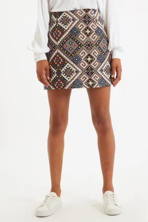 Aubin Tex Mex Jacquard A-Line Mini Skirt