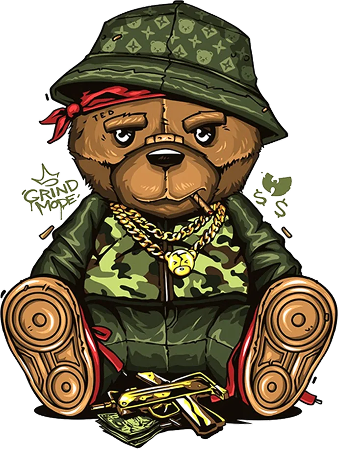 Bad Teddy DTF Transfers