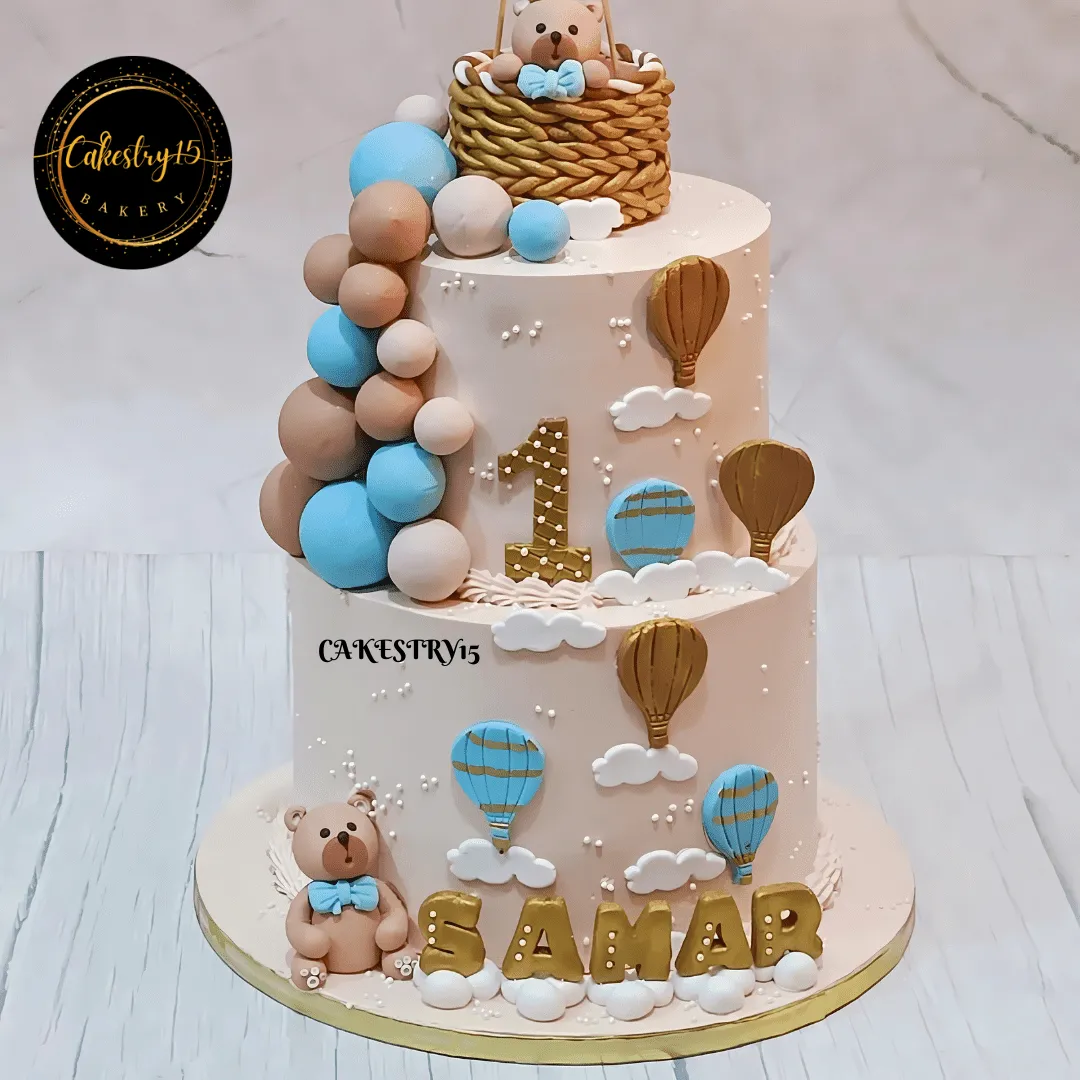 Ballooning with Teddies 3kg Cake