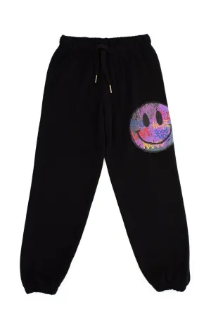 *Black Multi Color Smile Brush Sweatpant*