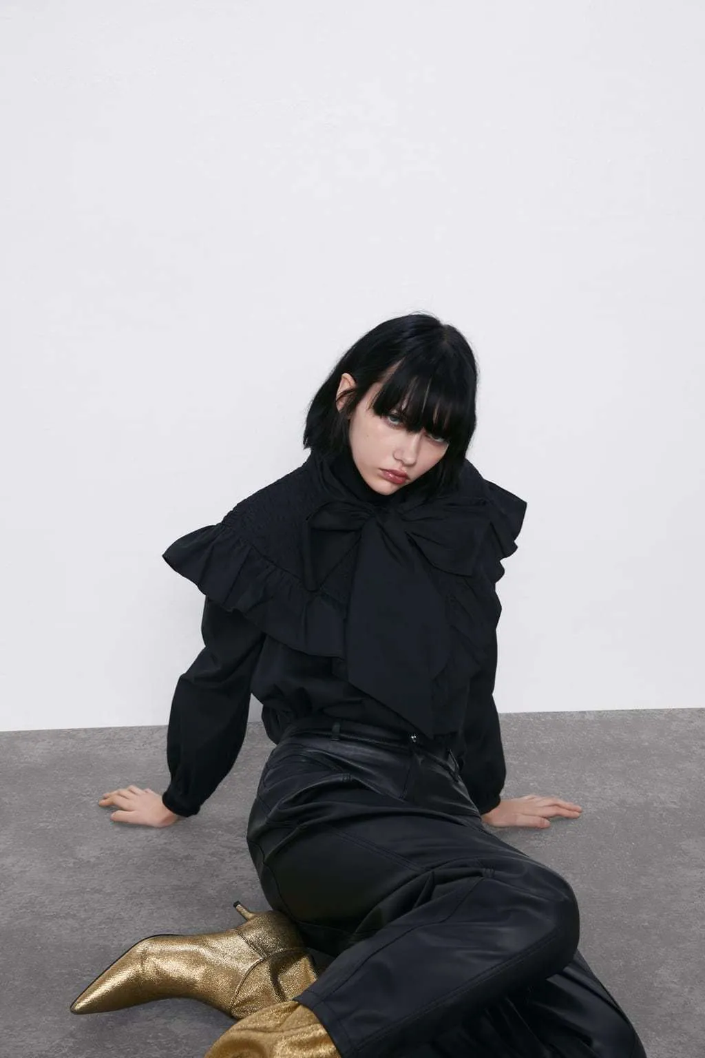 Black PU Leather Pants