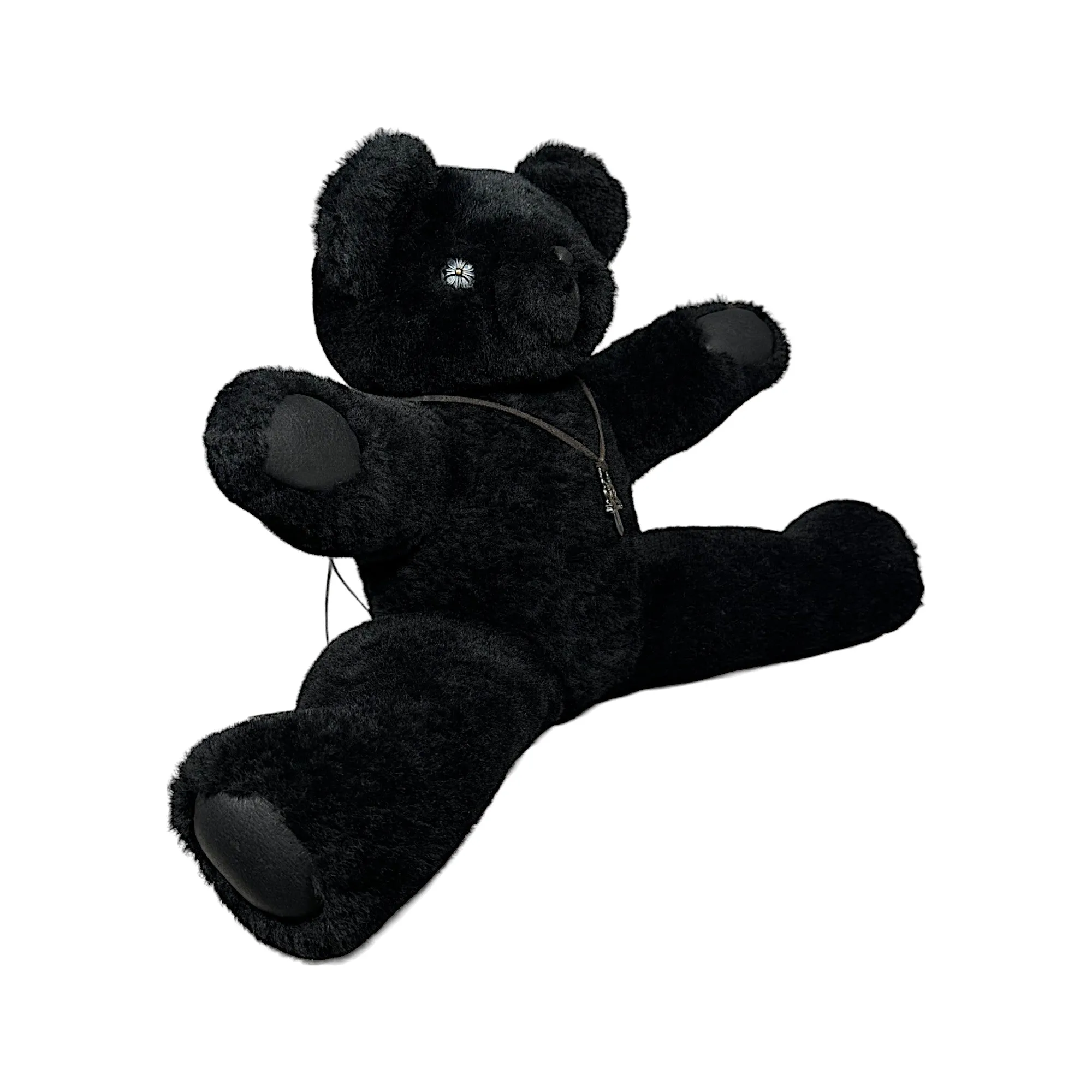 Black Teddy Bear Plush W/ Dagger Necklace