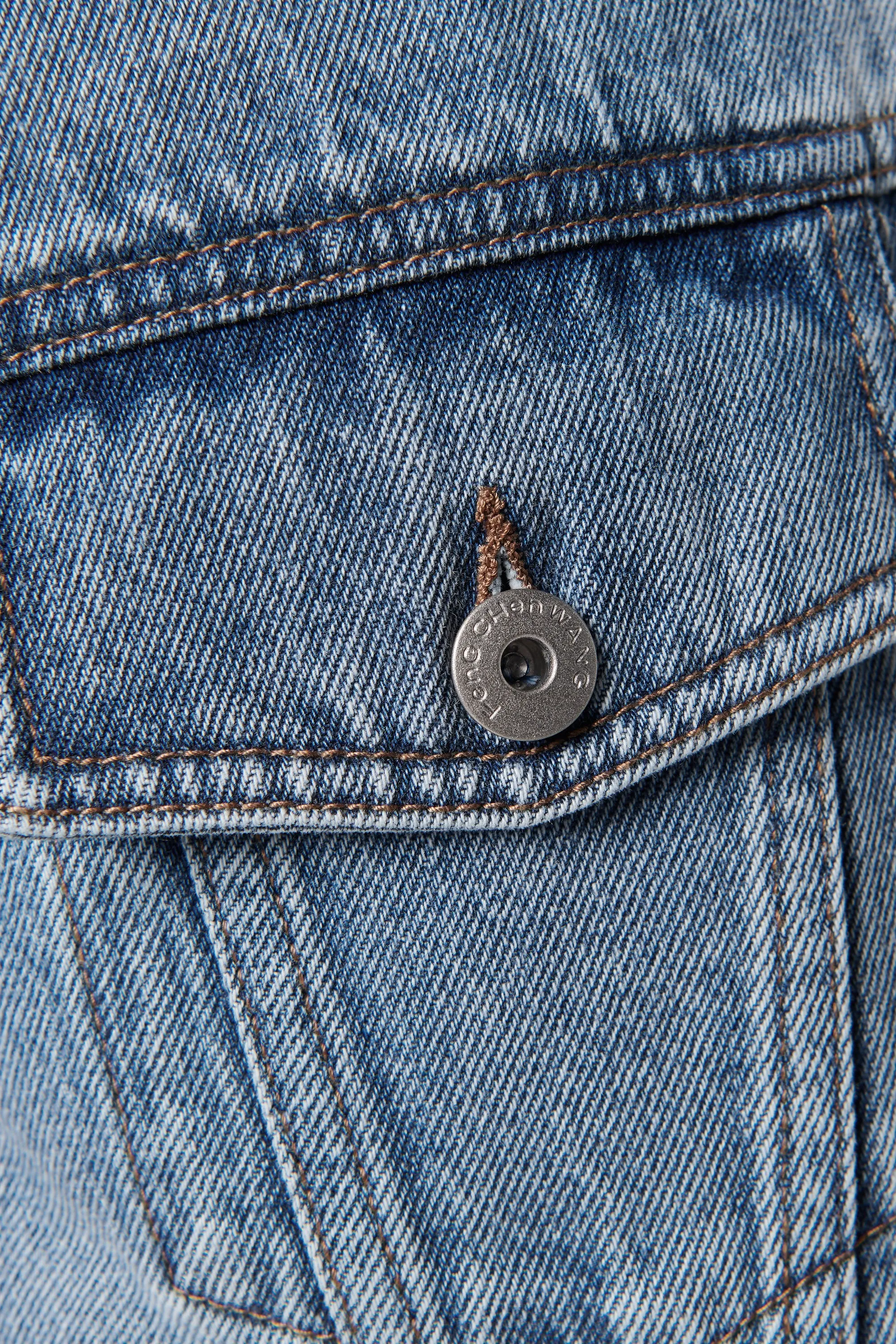 Blue Cropped Denim Jacket