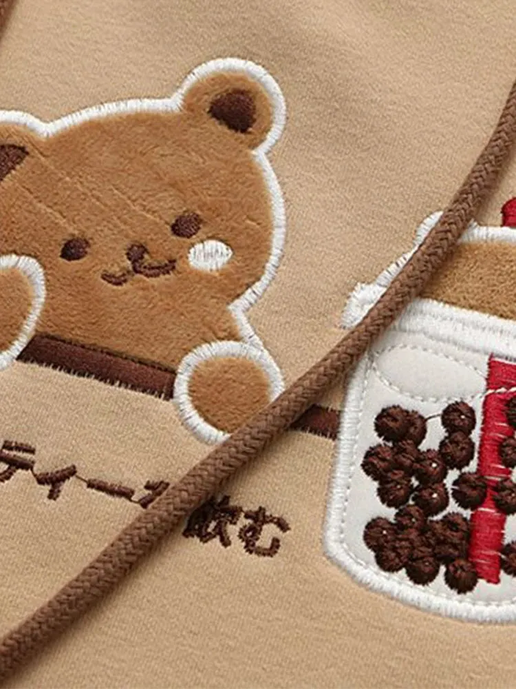 Boba Tea Teddy Bear Hoodie