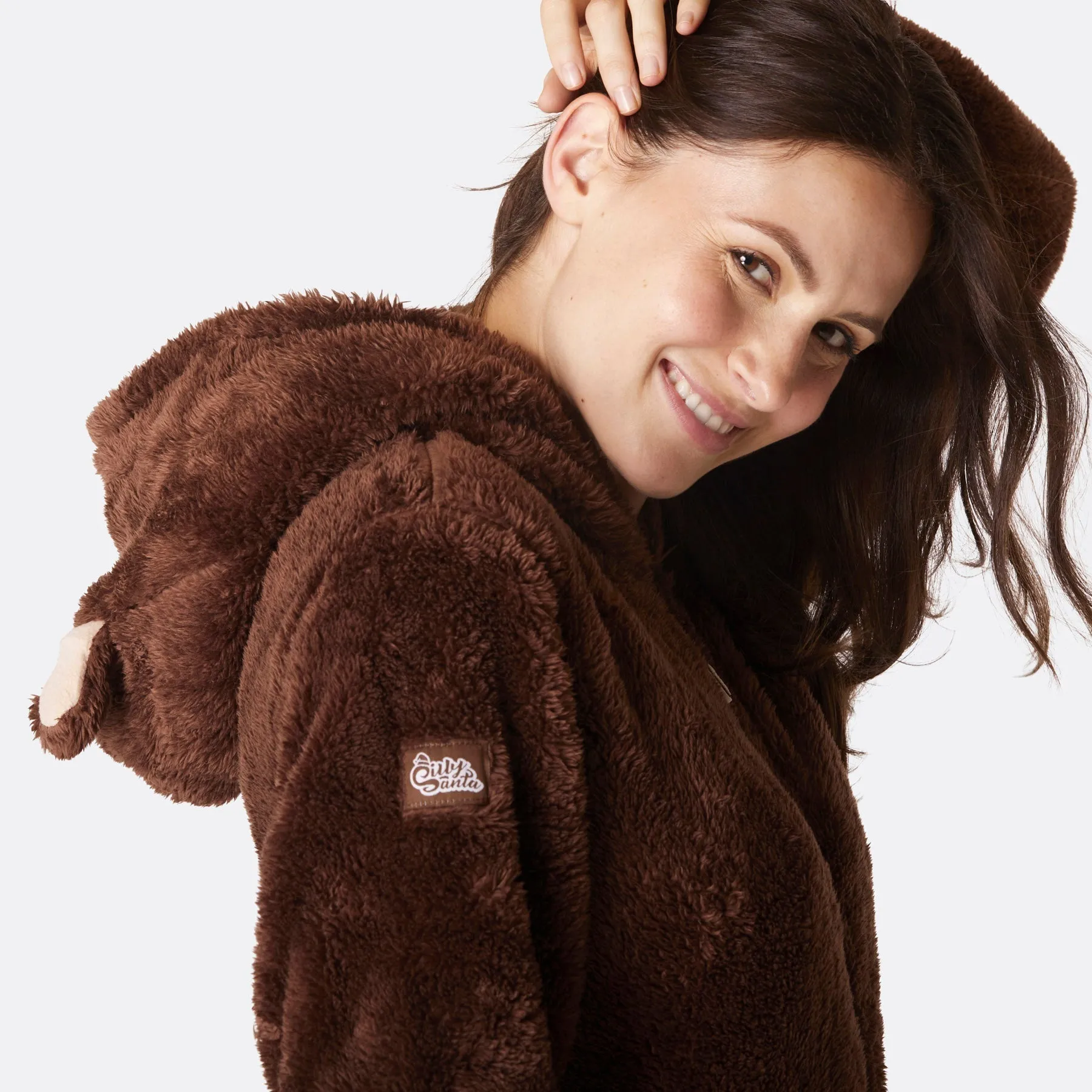 Brauner Teddybär Onesie Damen