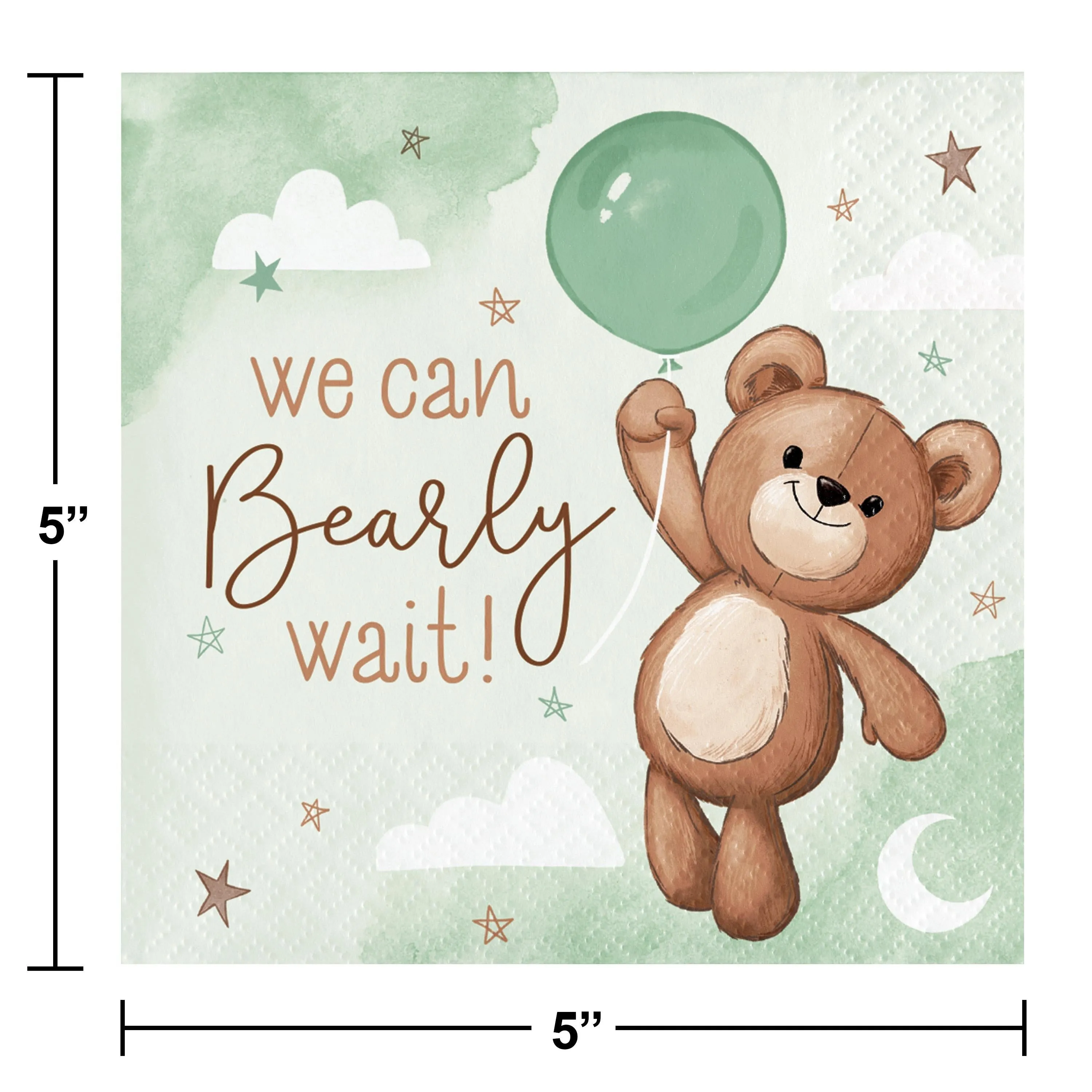 Bulk Teddy Bear Beverage 2Ply Napkin (192 per Case)