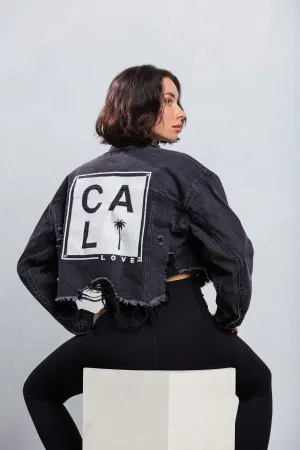 CALI LOVE Crop Denim Jacket