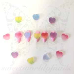 Candy Heart Resin 3D Nail Art / 2pcs