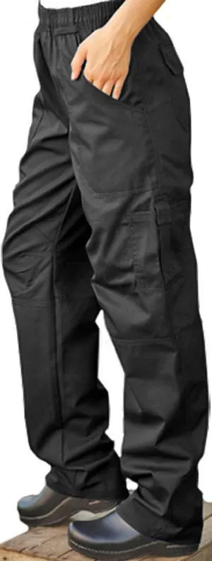 Chef Pant Grunge Cargo - Black (Lg)