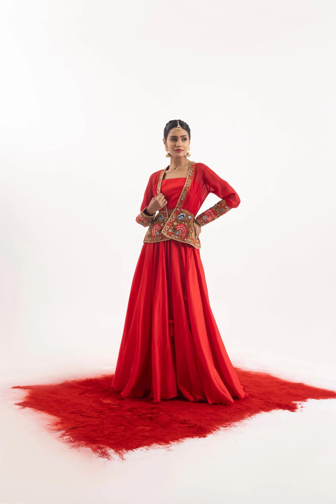 Chic 3-Piece Ensemble Featuring Long Skirt Set