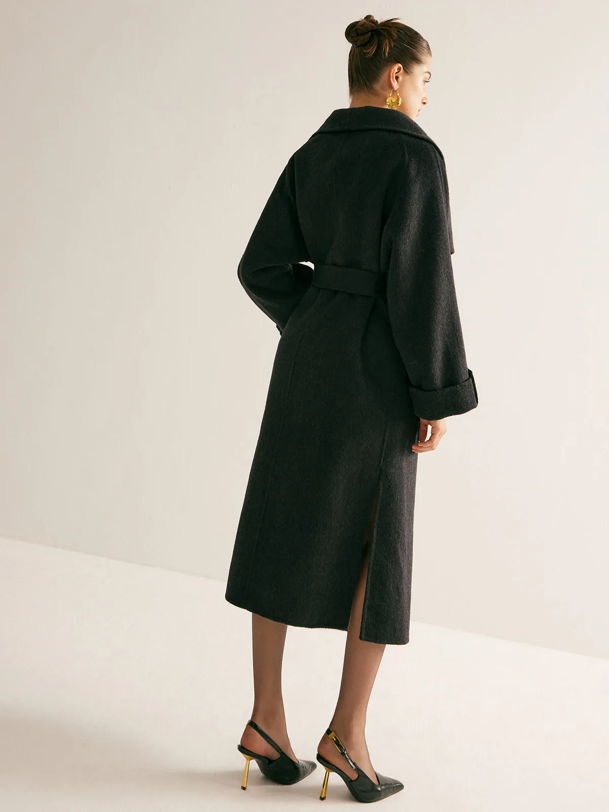 Chicmy-Winter Outfits Christmas Thanksgiving Gift New Year's Eve Outfits Streetwear Fashion Large Collar Belted Wool Long Coat