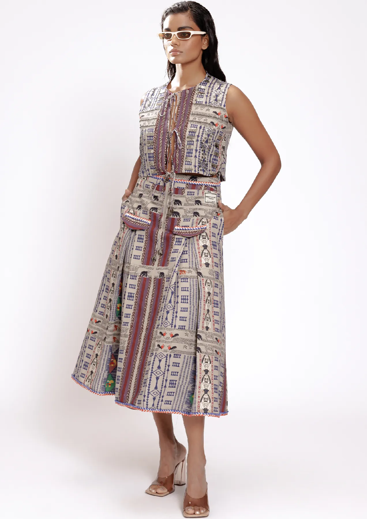 CHIDIYA GHAR PLEATED SKIRT