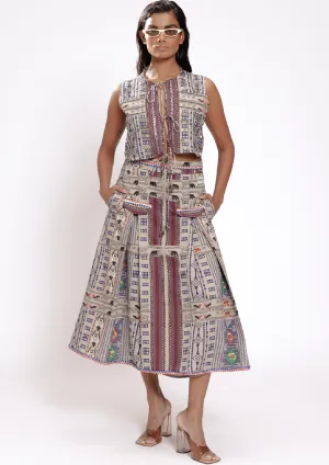 CHIDIYA GHAR PLEATED SKIRT