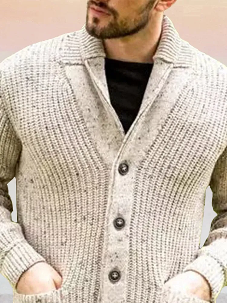 Classic V-neck Button Sweater Coat