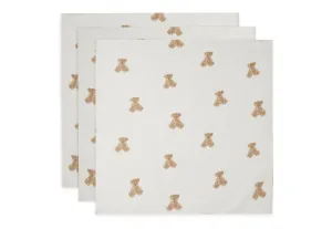Cloth Muslin 70x70cm - Teddy Bear - 3 Pack