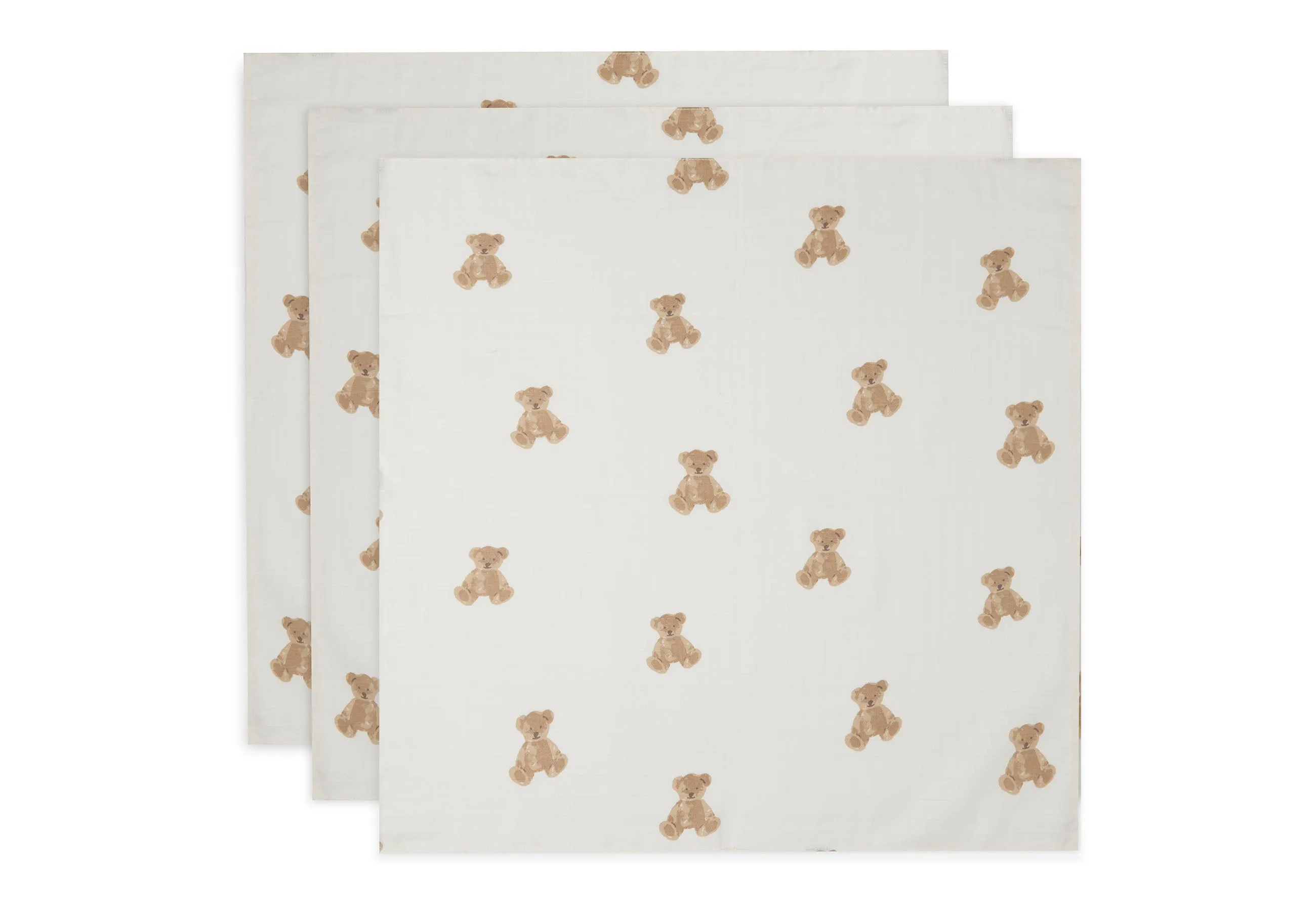 Cloth Muslin 70x70cm - Teddy Bear - 3 Pack