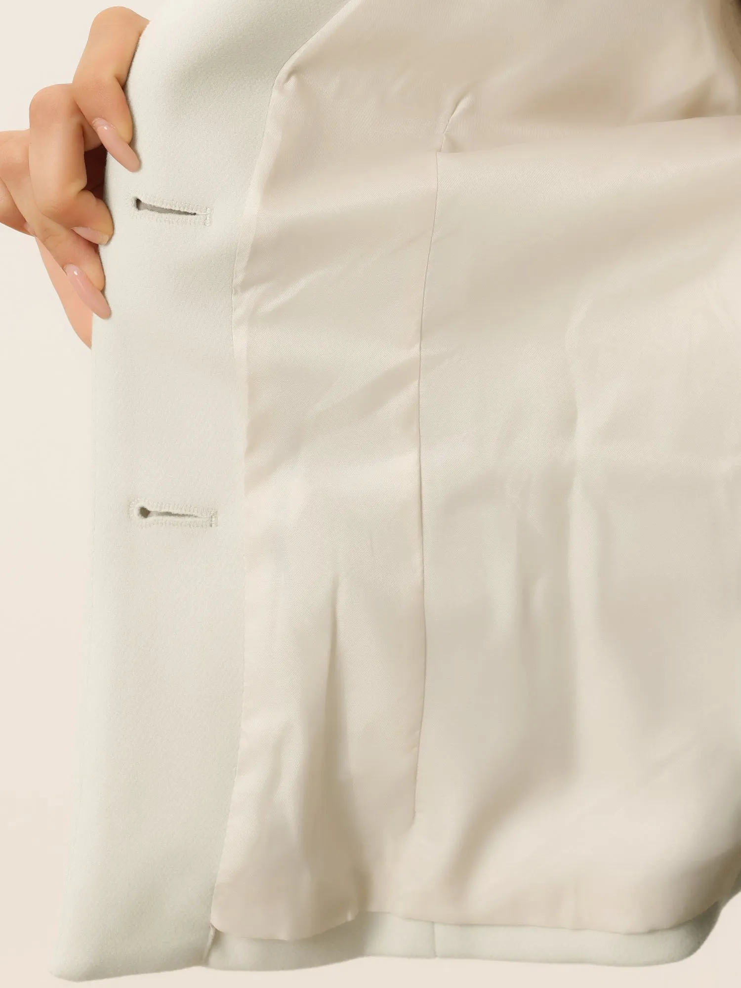 Collar Single Breasted Button Down Cropped Pea Coat