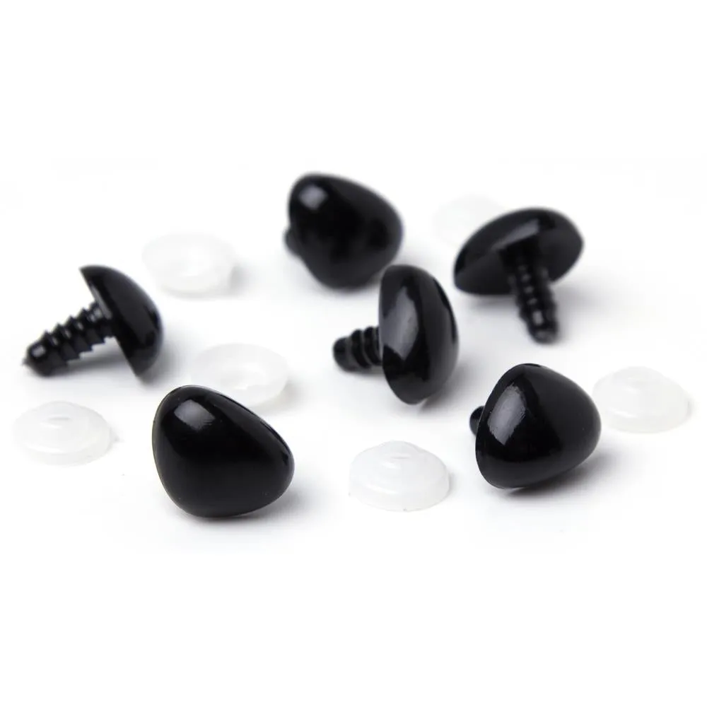 Cousin Tool Shank Back Animal Noses 18mm 6 pack  Black