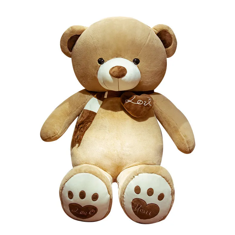 Creative Cute Teddy Bear Doll Plush Toy Oversized Bear Rag Doll Christmas Love Scarf Teddy Bear
