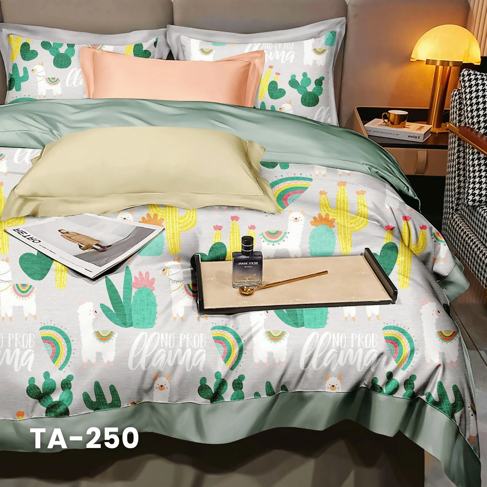 Customize Tencel Basic Set - 1 Duvet cover, 1 Fitted sheet and 2 Pillow cases - Choose your color