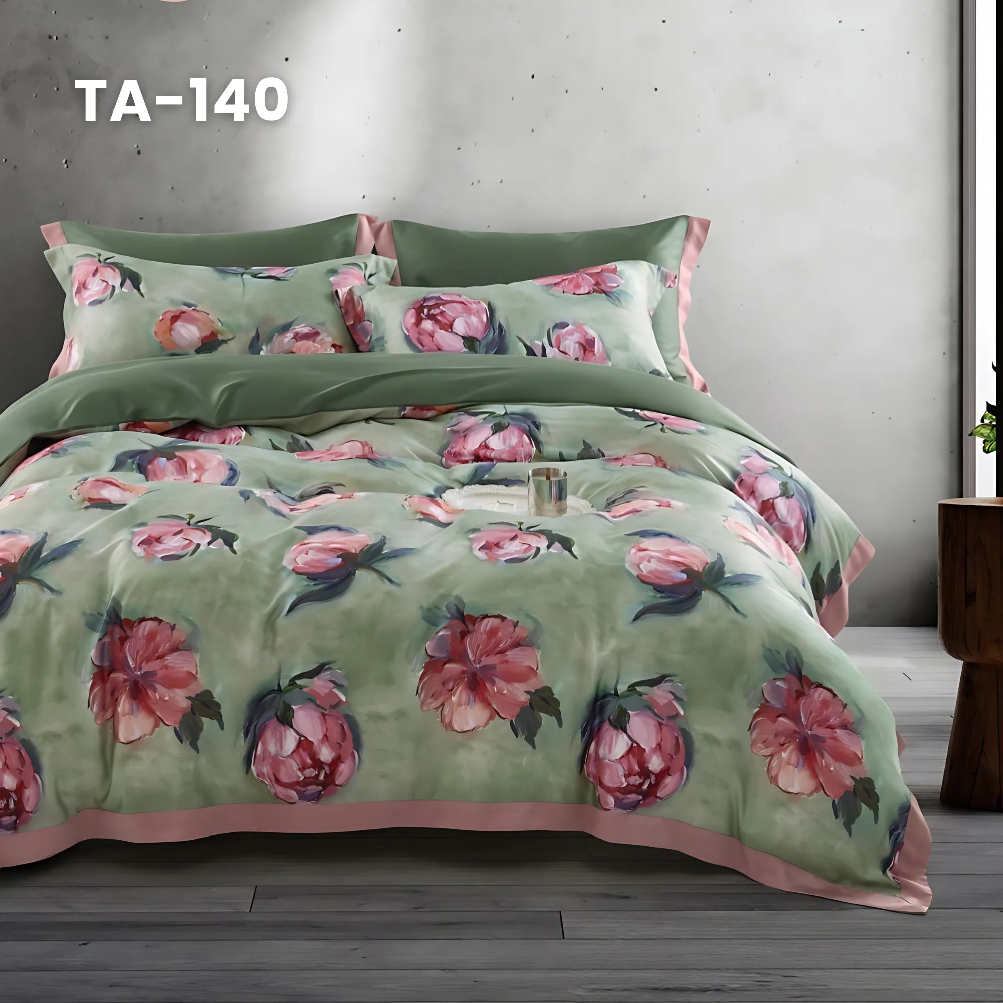 Customize Tencel Basic Set - 1 Duvet cover, 1 Fitted sheet and 2 Pillow cases - Choose your color