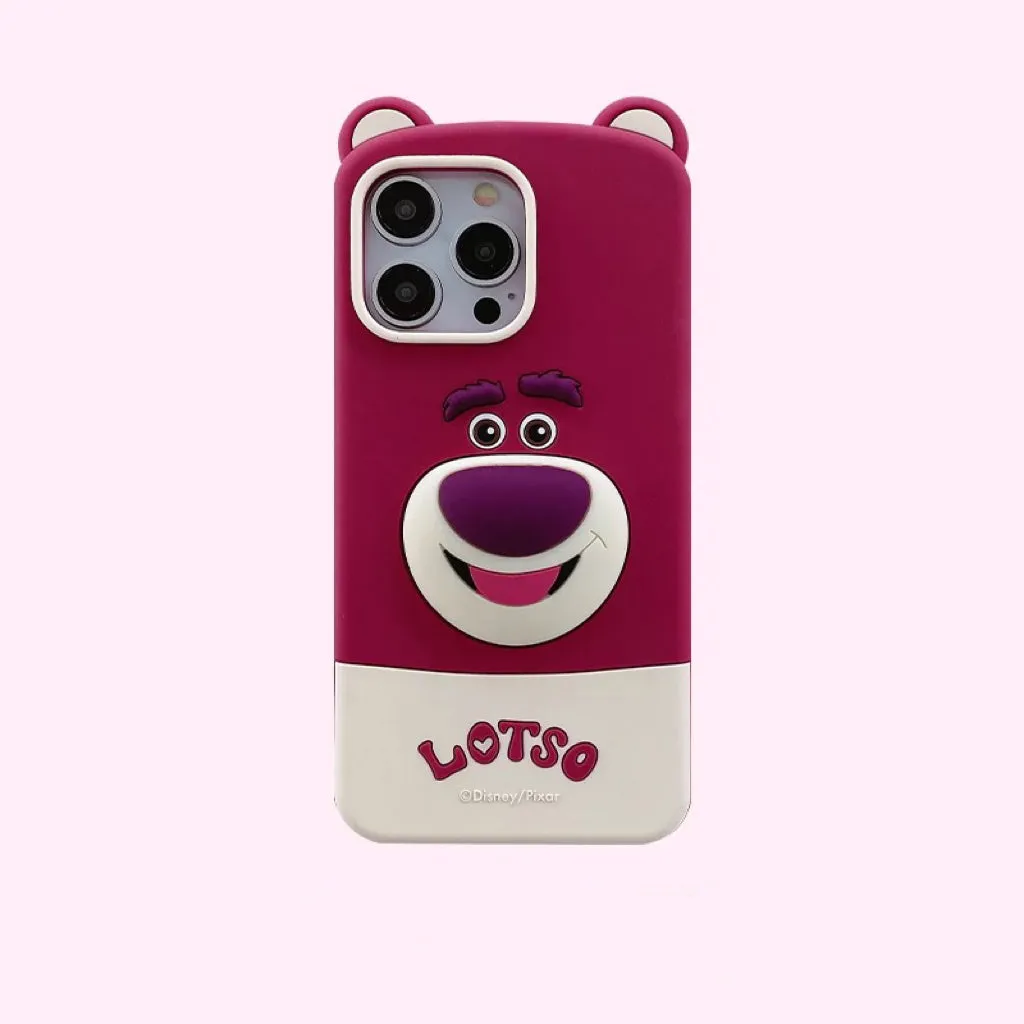 Cute Cartoon Toy Story Silicone  Phone Case | Woody Buzz Lightyear Strawberry Bear Alien - iPhone Case iPhone 12 13 14 15 Pro Promax