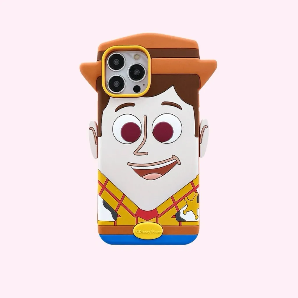 Cute Cartoon Toy Story Silicone  Phone Case | Woody Buzz Lightyear Strawberry Bear Alien - iPhone Case iPhone 12 13 14 15 Pro Promax