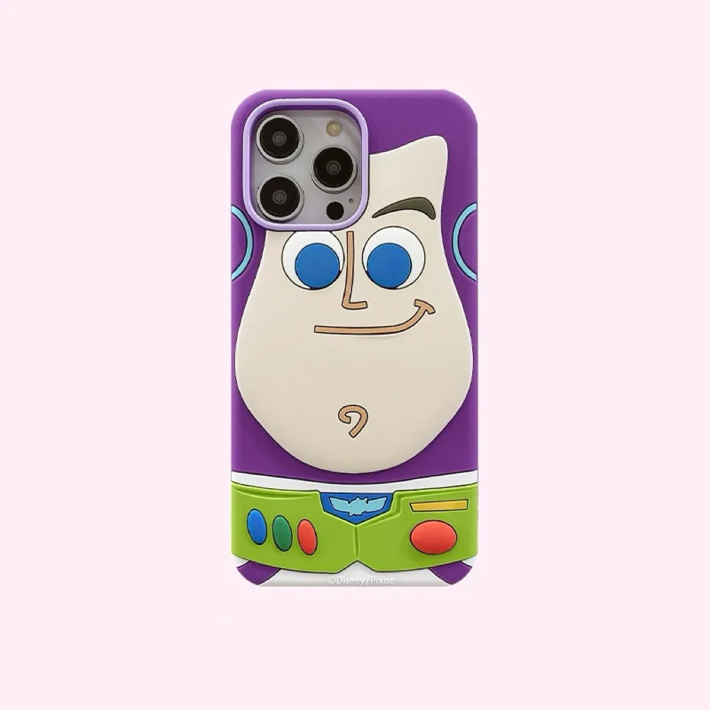 Cute Cartoon Toy Story Silicone  Phone Case | Woody Buzz Lightyear Strawberry Bear Alien - iPhone Case iPhone 12 13 14 15 Pro Promax
