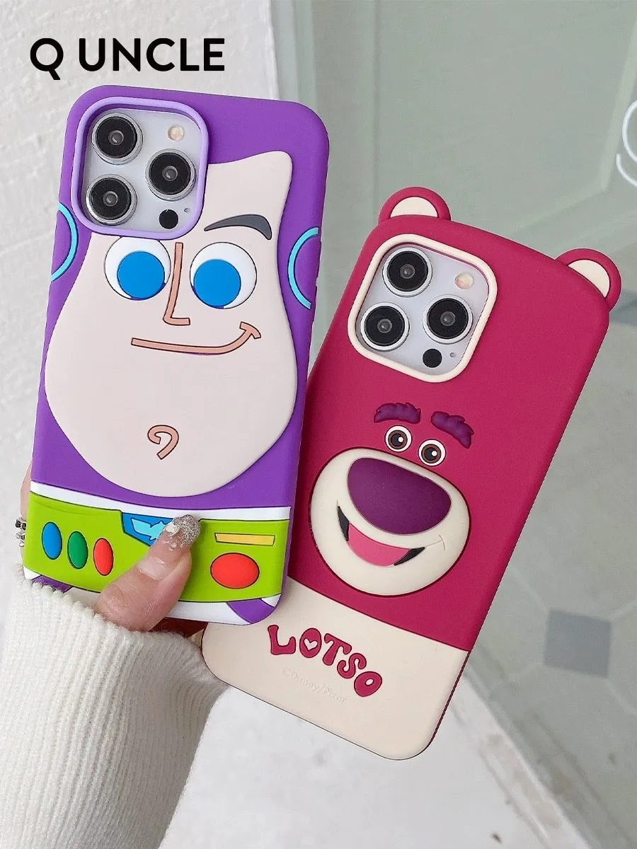 Cute Cartoon Toy Story Silicone  Phone Case | Woody Buzz Lightyear Strawberry Bear Alien - iPhone Case iPhone 12 13 14 15 Pro Promax