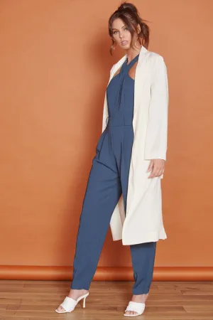 Dali Cream Longline Lightweight Coat