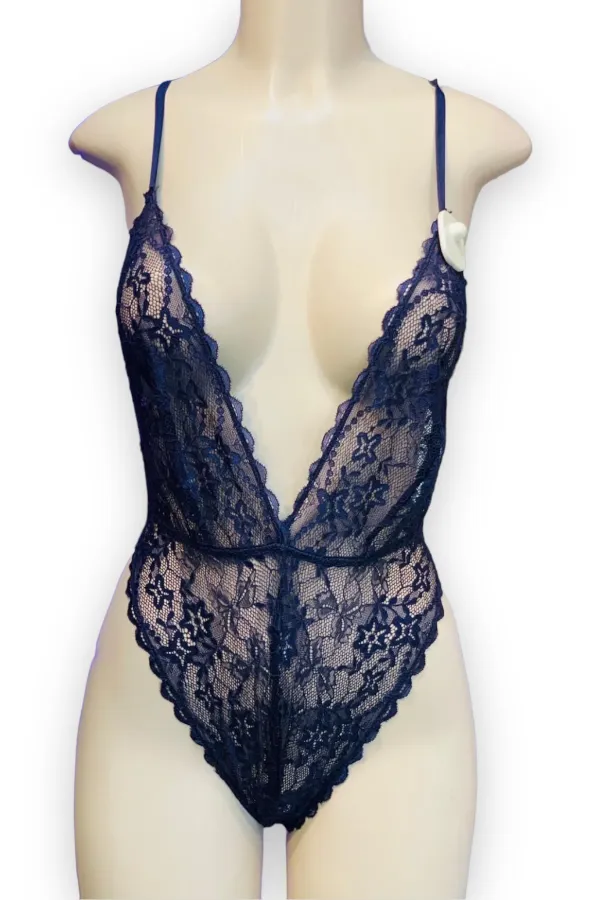 Deep V Lace Teddy