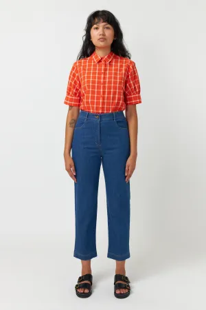 Denim cropped trouser