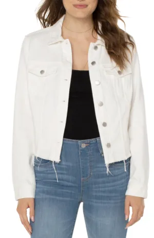 DENIUM JACKET W/SHREDDED HEM