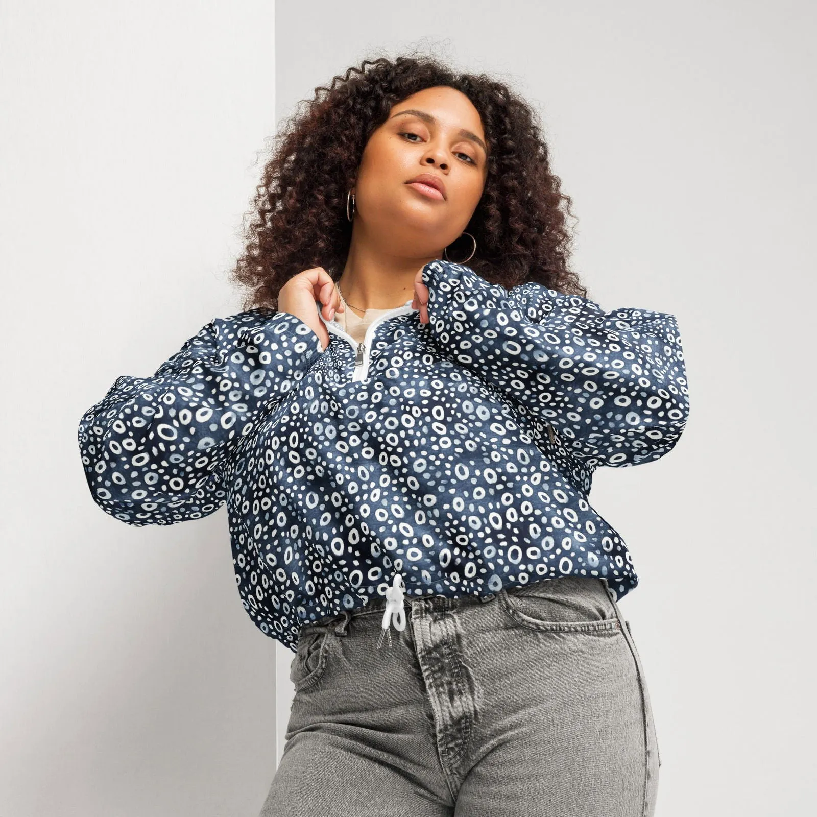Eagle Ray Spots Women’s Cropped Windbreaker