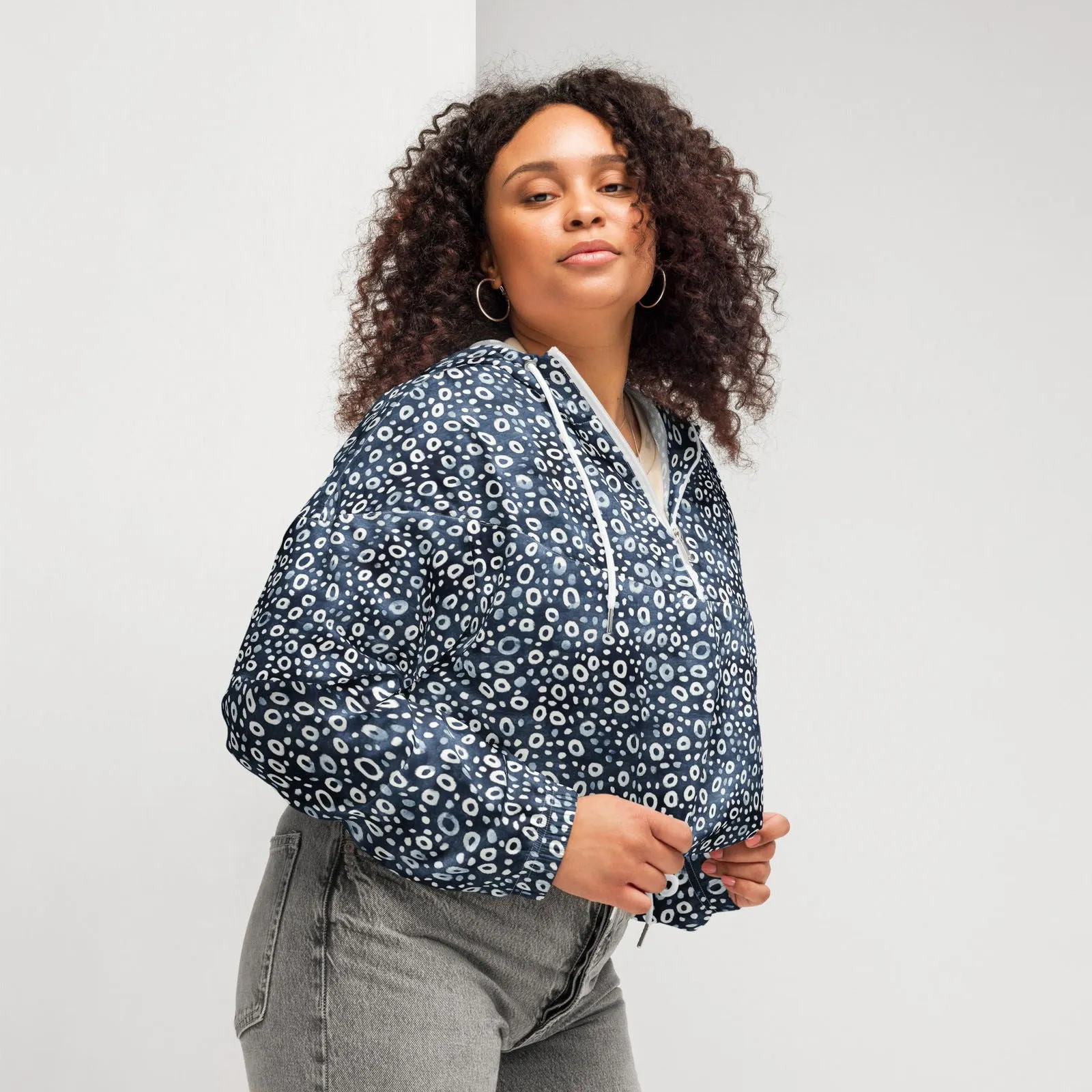 Eagle Ray Spots Women’s Cropped Windbreaker