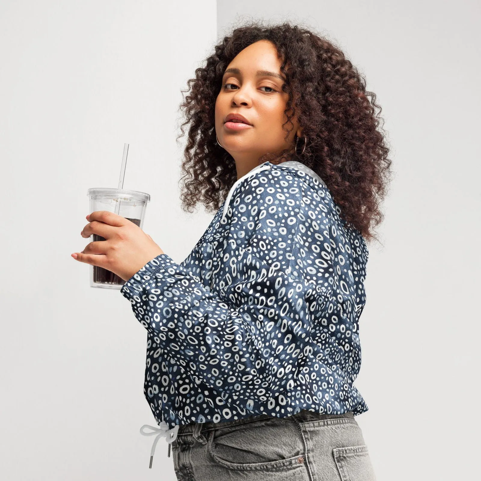 Eagle Ray Spots Women’s Cropped Windbreaker