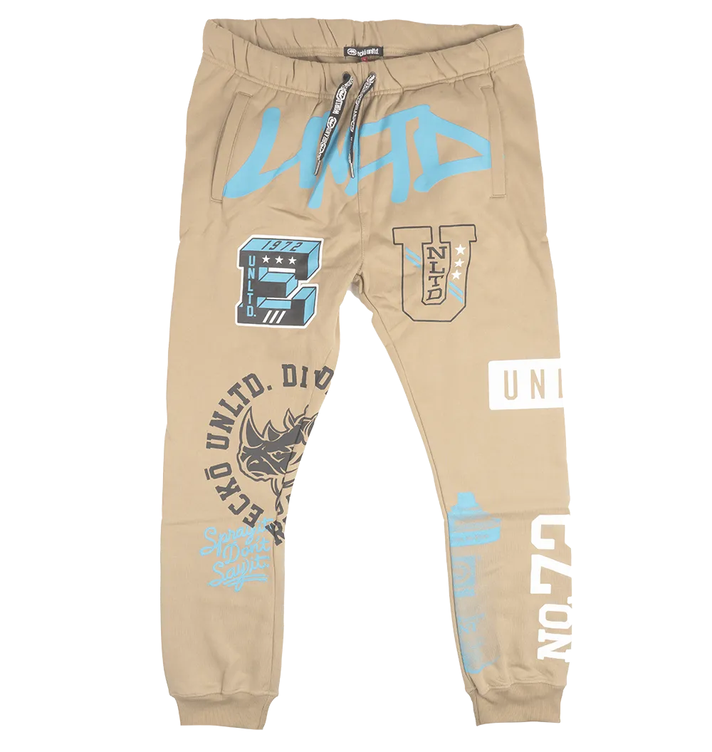ECKO UNLTD FLEECE JOGGER PANTS KHAKI - EO31G698